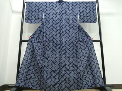 平和屋着物∴夏物 浴衣 有松鳴海絞り 網目文様 綿 逸品 CABE9056ng