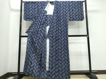 平和屋着物∴夏物 浴衣 有松鳴海絞り 網目文様 綿 逸品 CABE9056ng