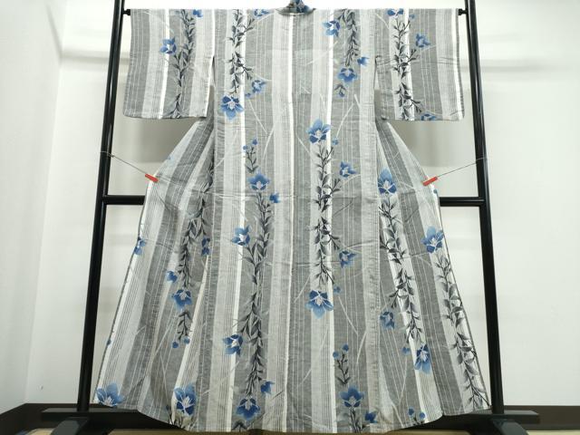 平和屋着物∴夏物 浴衣 草花間道 綿 逸品 CABE9064ng