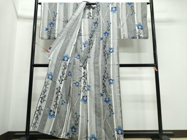 平和屋着物∴夏物 浴衣 草花間道 綿 逸品 CABE9064ng