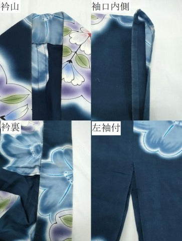 平和屋着物∴世界的ファッションデザイナー 山本寛斎 kansaiブランド 夏物 浴衣 舞花文 綿 逸品 CABE9066ng