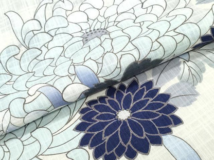平和屋着物∴夏物 浴衣 菊文 綿 逸品 CABE9068ng