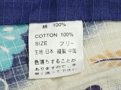 平和屋着物∴夏物 浴衣 斜線花丸文 綿 逸品 CABE9069ng