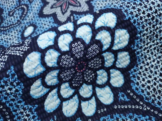 平和屋着物∴夏物 浴衣 花唐草文 綿 逸品 CABE9077ng