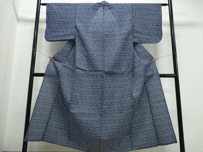 平和屋着物∴夏物　浴衣　亀甲花文　綿　逸品　CABE9079ng