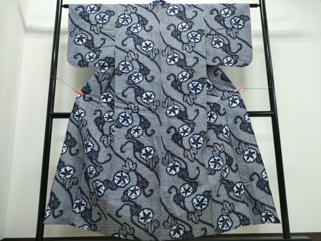 平和屋着物∴夏物 浴衣 朝顔 綿 逸品 CABE9081ng