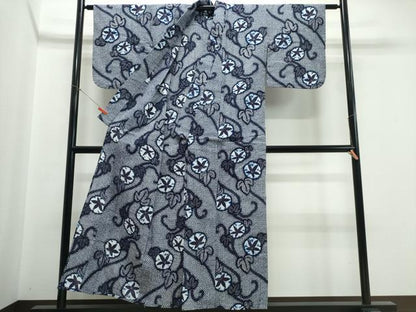 平和屋着物∴夏物 浴衣 朝顔 綿 逸品 CABE9081ng