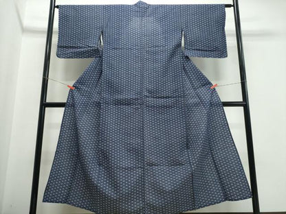 平和屋着物∴夏物 浴衣 麻の葉文様 綿 逸品 CABE9082ng