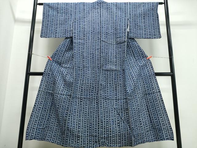 平和屋着物∴夏物 浴衣 吉祥花間道 綿 逸品 CABE9083ng