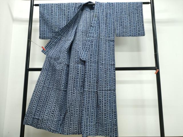 平和屋着物∴夏物 浴衣 吉祥花間道 綿 逸品 CABE9083ng