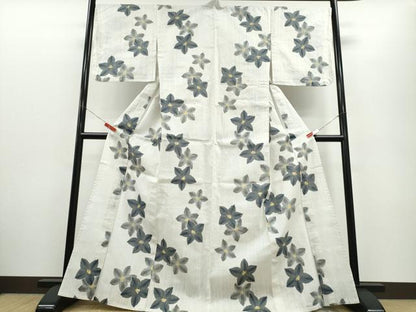 平和屋着物∴夏物　浴衣　舞花文　綿　逸品　CABE9092ng