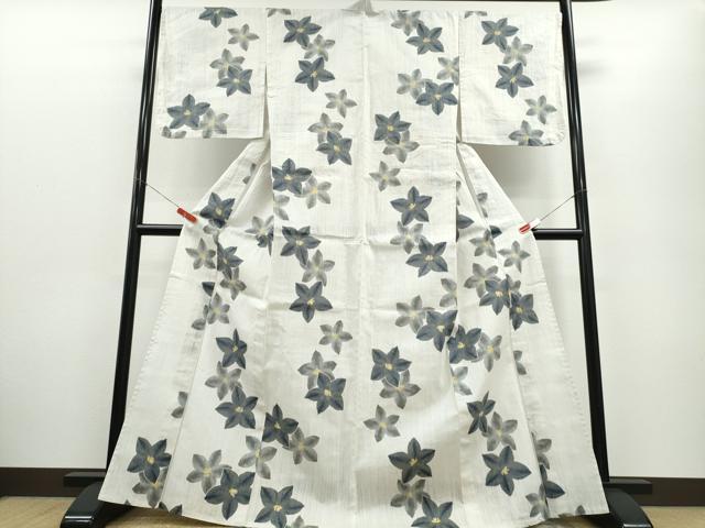 平和屋着物∴夏物　浴衣　舞花文　綿　逸品　CABE9092ng