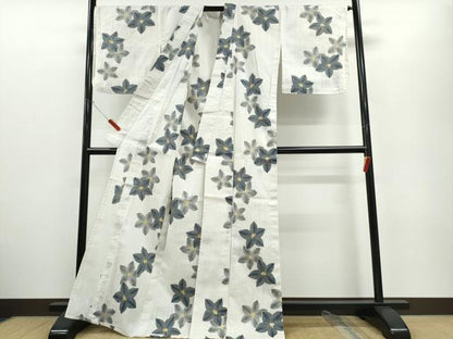 平和屋着物∴夏物　浴衣　舞花文　綿　逸品　CABE9092ng