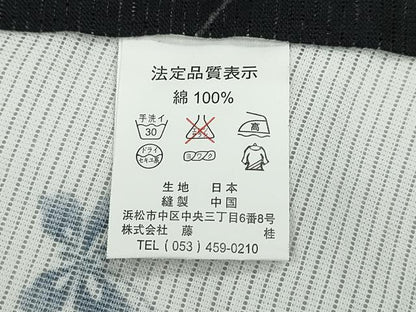 平和屋着物∴夏物　浴衣・小紋兼用　綿絽　草花文　綿　逸品　CABE9095ng