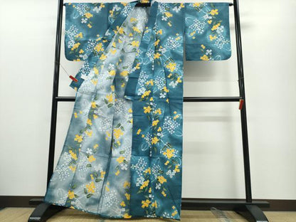 平和屋着物∴夏物　浴衣　小花文　綿　逸品　CABE9100ng