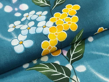 平和屋着物∴夏物　浴衣　小花文　綿　逸品　CABE9100ng