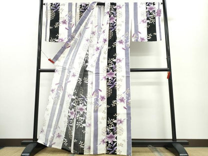 平和屋着物∴夏物　浴衣　ゆり　百合　逸品　CABE9111ng