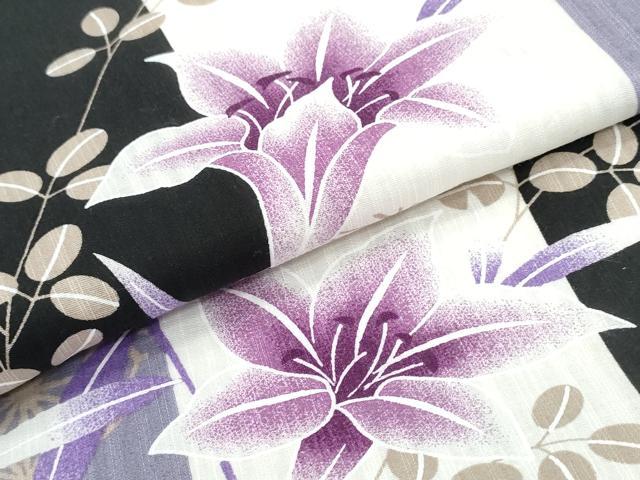 平和屋着物∴夏物　浴衣　ゆり　百合　逸品　CABE9111ng