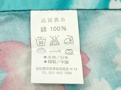 平和屋着物∴夏物　浴衣　トンボ　蜻蛉　流水舞桜　綿　逸品　CABE9116ng