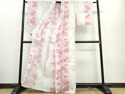 平和屋着物∴夏物　浴衣　舞花文　綿　逸品　CABE9117ng