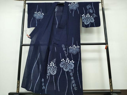平和屋着物∴夏物　浴衣　訪問着　有松鳴海絞り　日本きもの指導者講師会　桐華流　桐花文　逸品　CABE9121ng
