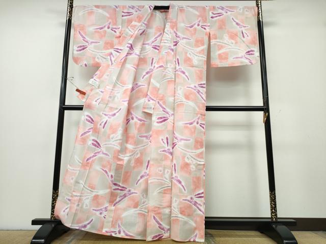 平和屋着物∴夏物　ファッションブランド　hiromichi nakano　ヒロミチナカノ　浴衣　跳兎　市松雪芝文　綿　逸品　CABE9134ng