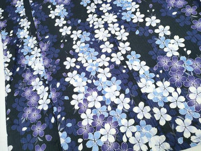 平和屋着物∴夏物　浴衣　舞桜　綿　逸品　CABE9143ng