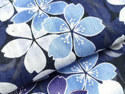 平和屋着物∴夏物　浴衣　舞桜　綿　逸品　CABE9143ng