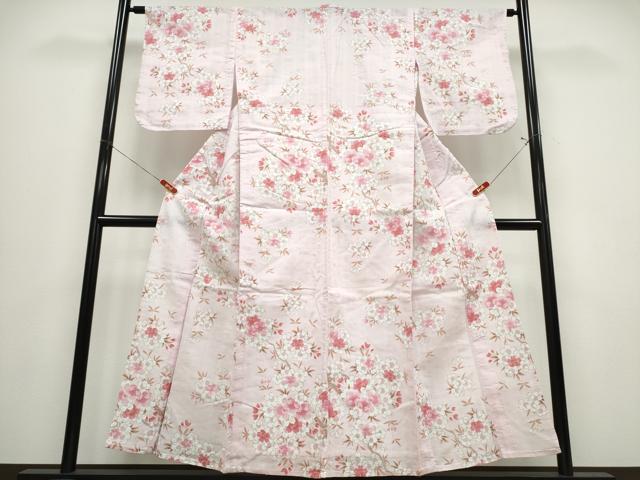 平和屋着物∴夏物　浴衣　花古今　枝桜　綿　逸品　CABE9145ng