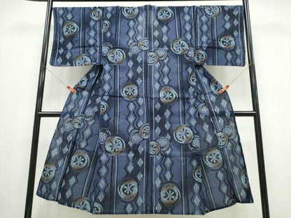 平和屋着物∴夏物　男性　浴衣　綿紅梅　源氏車　綿　逸品　CABE9151ng