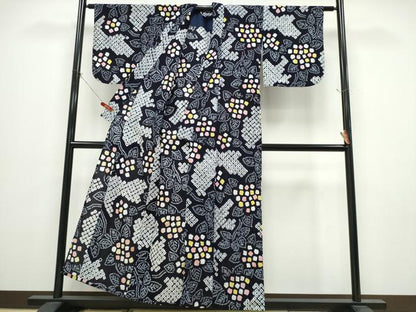 平和屋着物∴夏物　浴衣　有松鳴海絞り　紫陽花　綿　逸品　CABE9158ng