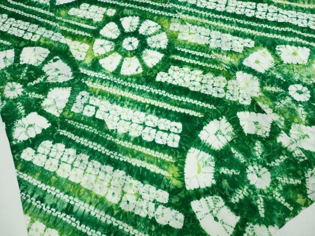 平和屋着物∴夏物　浴衣　有松鳴海絞り　水車　斜線文　綿　逸品　CABE9159ng