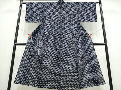 平和屋着物∴夏物　浴衣　有松鳴海絞り　流水文様　綿　逸品　CABE9169ng