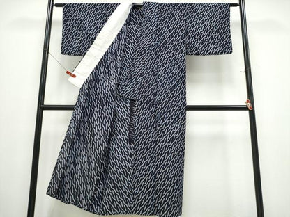 平和屋着物∴夏物　浴衣　有松鳴海絞り　流水文様　綿　逸品　CABE9169ng