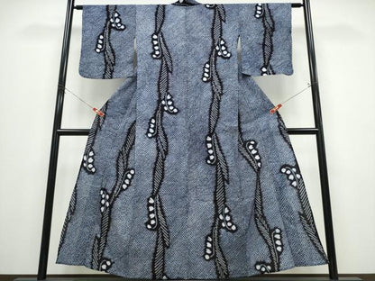 平和屋着物∴夏物　浴衣　有松鳴海絞り　鈴蘭　綿　逸品　CABE9171ng