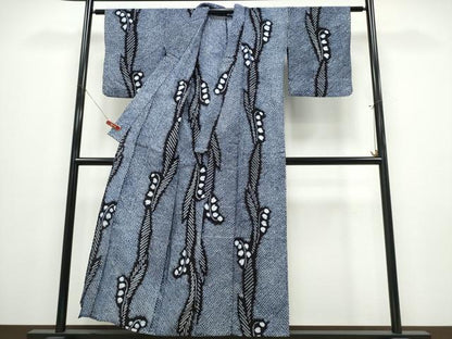 平和屋着物∴夏物　浴衣　有松鳴海絞り　鈴蘭　綿　逸品　CABE9171ng