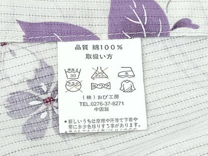 平和屋着物∴夏物　浴衣・小紋兼用　綿絽　朝顔　綿　逸品　CABE9184ng