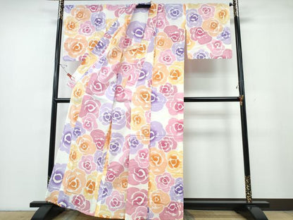 平和屋着物∴夏物　浴衣　tsumori chisato　薔薇　日本製　綿　逸品　CABE9190ng