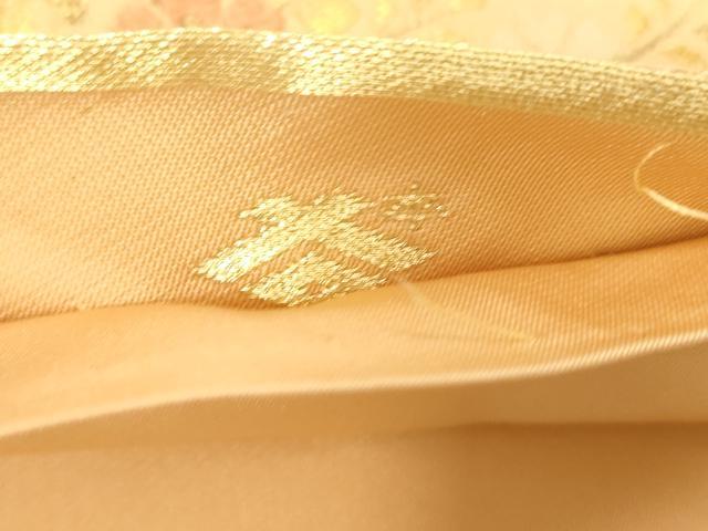 平和屋着物▼西陣の名門　本家加納　六通柄袋帯　唐織　向い鳥花文　金糸　正絹　逸品　CABE9374dy