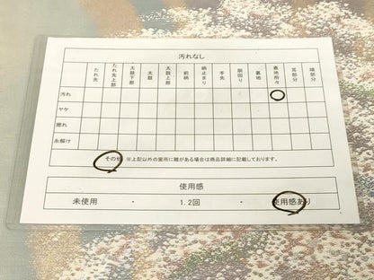 平和屋着物◎六通柄袋帯　淀金堆朱　枝花文　本うるし手引箔　正絹　逸品　CABE9473dy