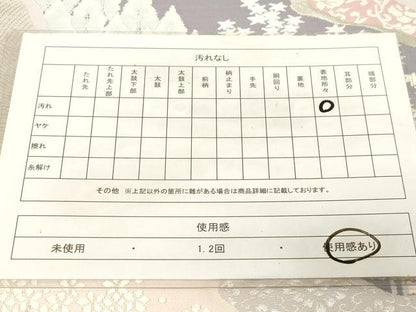 平和屋着物◎六通柄袋帯　唐織　風景文　銀糸　正絹　逸品　CABE9502dy