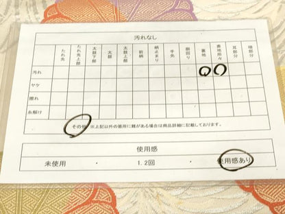 平和屋着物◎六通柄袋帯　乱菊花文　金銀糸　正絹　逸品　CABE9510dy