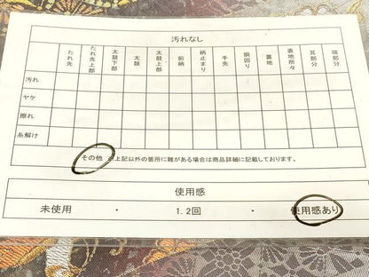 平和屋着物◎九寸名古屋帯 熨斗花鳥文 金銀糸 引箔 正絹 逸品 CABE9515dy