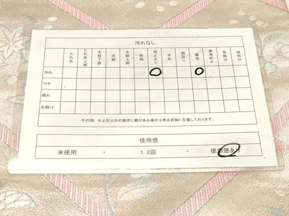 平和屋着物◎六通柄袋帯　草花文　金銀糸　正絹　逸品　CABE9592dy