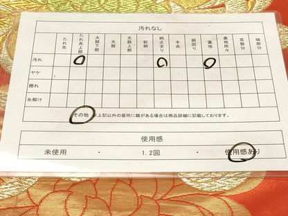 平和屋着物◎六通柄袋帯　乱菊　金銀糸　正絹　逸品　CABE9598dy