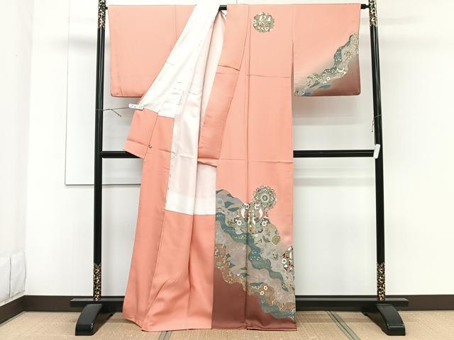 平和屋着物■訪問着 正倉院鳳凰花文 金銀彩 さが美扱い 正絹 逸品 CABE9602xi