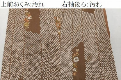 平和屋着物■上質な小紋 短冊花文 金彩 正絹 逸品 CABE9607xi
