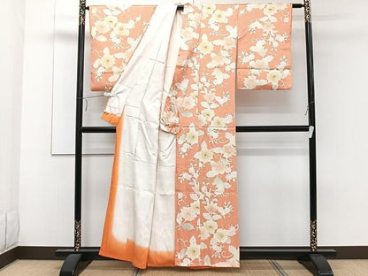 平和屋着物■上質な小紋 花唐草文 正絹 逸品 CABE9610xi