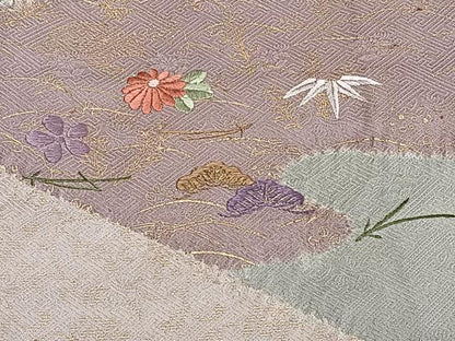 平和屋着物■訪問着 絞り 刺繍 松竹梅 金彩 正絹 逸品 CABE9612xi