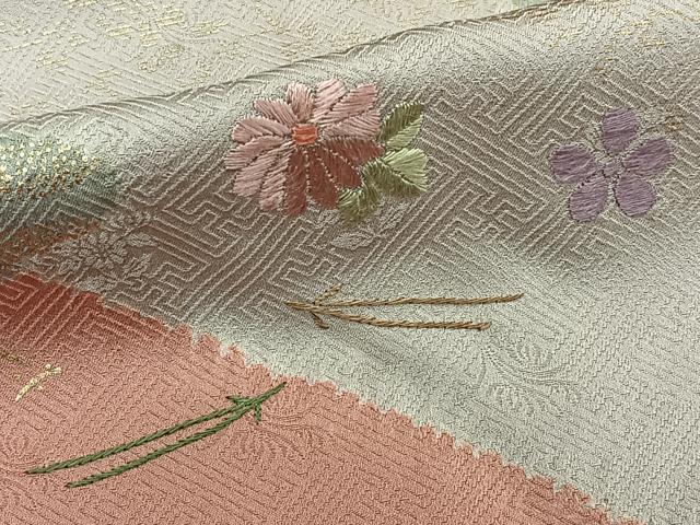 平和屋着物■訪問着 絞り 刺繍 松竹梅 金彩 正絹 逸品 CABE9612xi